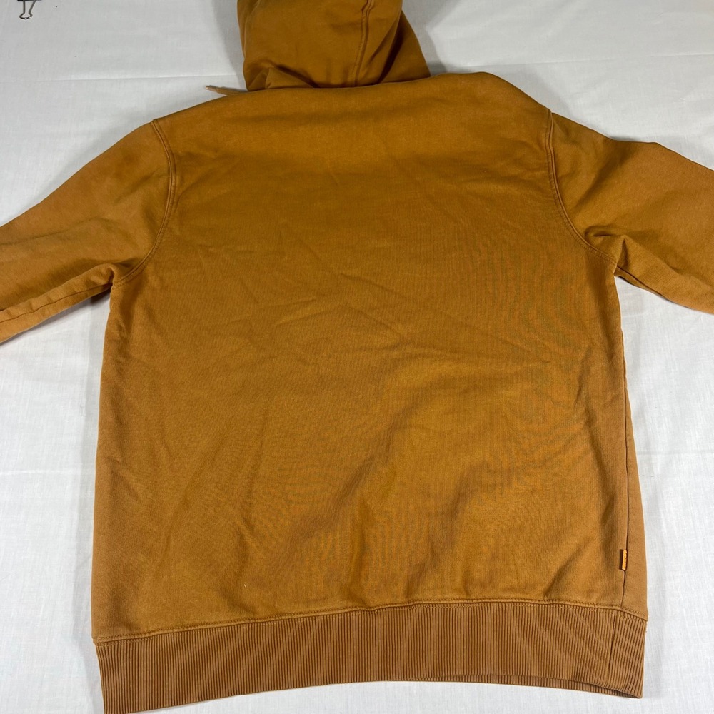 Timberland Mens Wheat Tan Tree Logo Fleece Pullover Hoodie Sweatshirt Medium - Picture 8 of 10